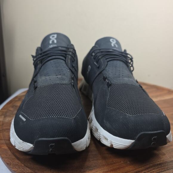 On Cloud 5 Mens Black White Size 12 Athletic Running Shoes Sneakers 59.98919 - Picture 3 of 11